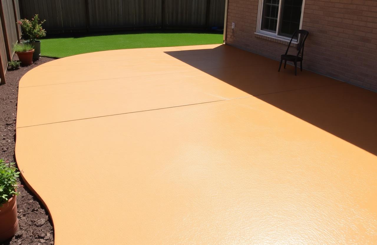 Coated outdoor patio